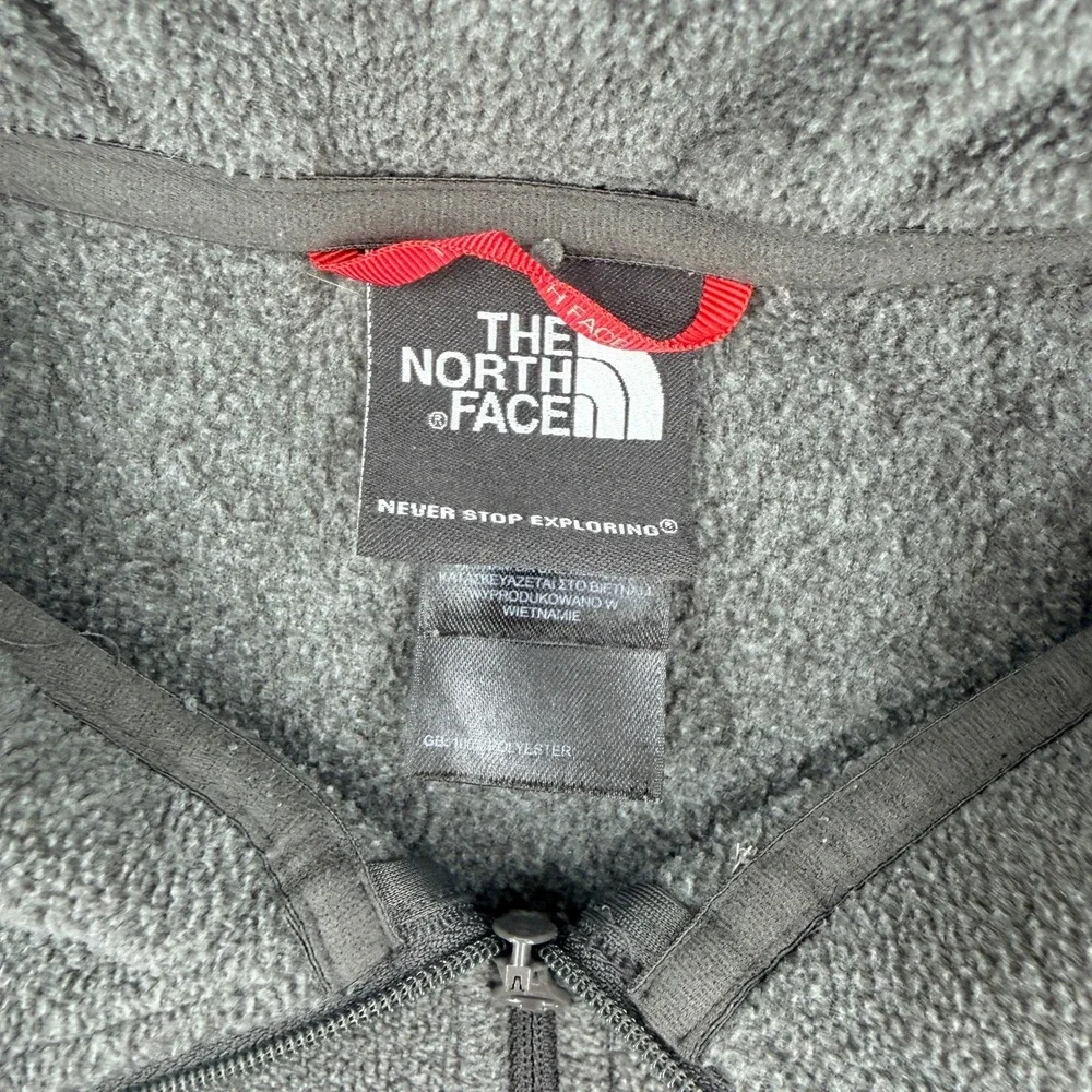 The North Face Gray TKA 100 Quarter Zip Fleece Pullover Jacket Charcoal Mens XL